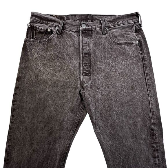 Levis 501 XX Jeans Men 36x30 (38x32 Tag) Button Fly Straight Fit Gray Wash Denim - Picture 1 of 13